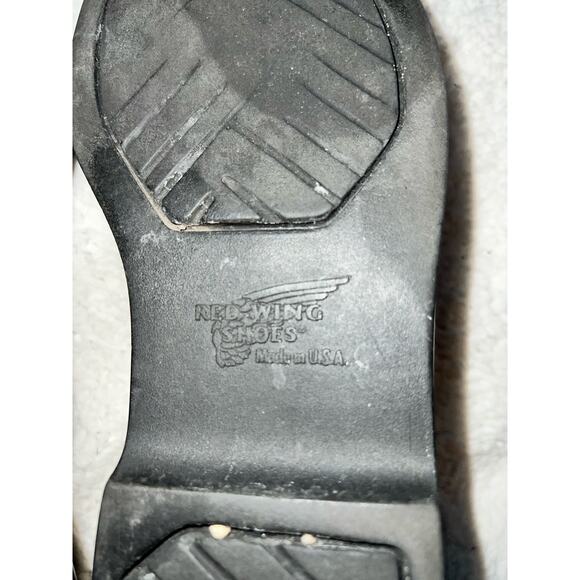 Vintage Red Wing Black Leather Wingtip Brogues Shoe -  Size 8.5 - Picture 10 of 12